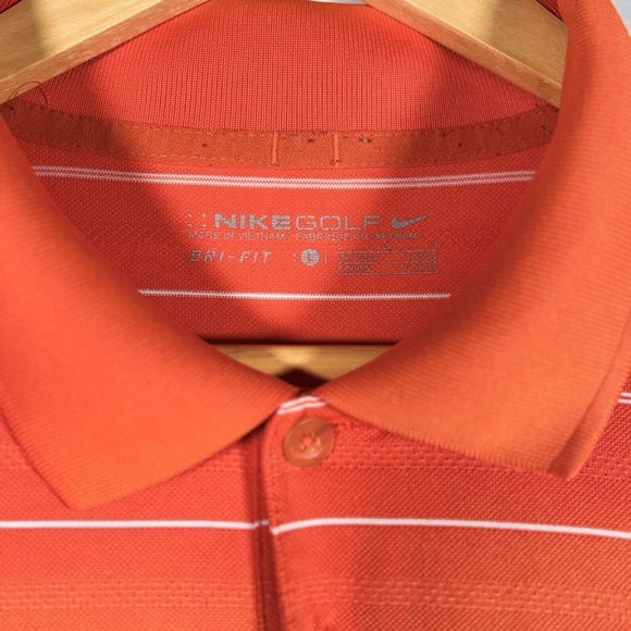 Nike Golf Polo Shirt Mens Large Dri Fit Performance Active Logos Breathable - Picture 6 of 7